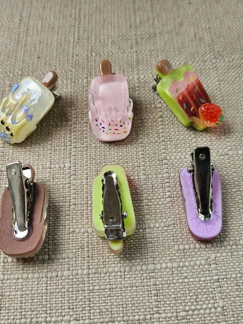 Women Ice Cream Hair Clips Cute Suitable for Braids Ponytails Hair Accessories